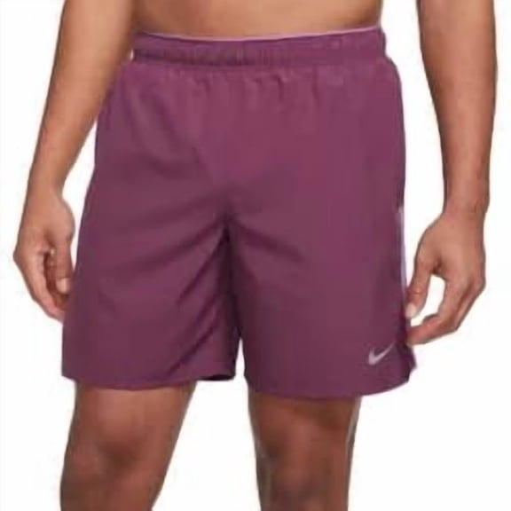 Nike Men's Dri-FIT Challenger 7" Brief-Lined Versatile Shorts (US, Alpha, Medium, Regular, Regular, Rosewood)