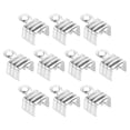 thumbnail image 1 of Unique Bargains 100Pack 5x7.5mm Fold Over Cord Ends, Cord Tips Leather Rope End Caps Silver White, 1 of 7