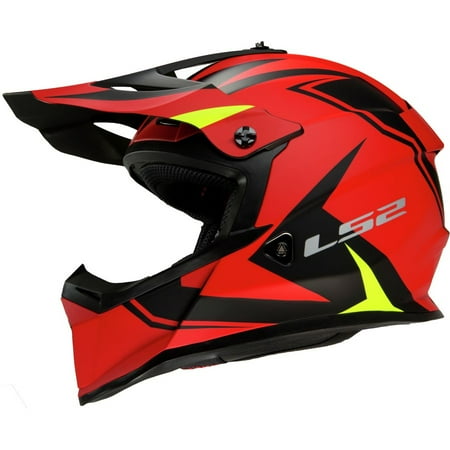 LS2 Fast V2 MX437 Mini Two Face Youth MX Offroad Helmet Red/Hi-Vis
