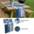 thumbnail image 5 of Blue Geometric Table Runner - 70 Inch Long, Kitchen Dining Table Runner Dresser Scarves, Watercolor Ombre Modern Abstract Art Farmhouse Decor for Coffee Tables Wedding Party Banquet, 5 of 8