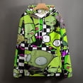 thumbnail image 4 of Invader Zim Mens Womens Novelty Hoodie 3D Print Pullover Hooded Long Sleeve Sweatshirts Tops Blouse with Pocket, 4 of 8