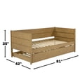 thumbnail image 3 of LHYY Wooden Twin Daybed With Trundle,Natural, 3 of 8