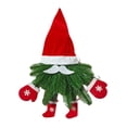 thumbnail image 2 of Corona de agujas de pino Fiudx Adornos de Papá Noel sin rostro Decoración de puerta pared ventana, 2 of 6