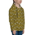 thumbnail image 3 of Picia Sunflowers 2 Pattern Youth Hoodie - Warm Pullover Sweatshirt with Kangaroo Pocket, Ideal for Boys and Girls-Large, 3 of 6