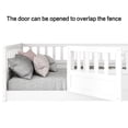 thumbnail image 5 of [Luckynote]Twin Size Floor Bed - Montessori Solid Wood Platform with 21.5" Security Barrier & Lockable Door, Natural Pine, No Box Spring Needed, 5 of 16