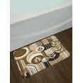 thumbnail image 2 of Ambesonne Monstera Bath Mat, Boho Arrange Mid Century, 30.2" x 20", Dark Cocoa Pale Brown, 2 of 3