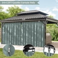 thumbnail image 3 of Pakunoda 13' X 6.5' Gazebo Universal Replacement Privacy 4-Panel Curtains, Waterproof Outdoor Privacy Curtains Calcite Blue Sidewall with Zipper for Patio, Curtain Only, 3 of 8