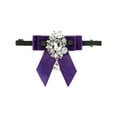 thumbnail image 1 of Corbata ajustable con lazo para mujeres INSPIRE CHIC, decorada con diamantes, para camisas de uniforme, azul oscuro, talla única, 1 of 5