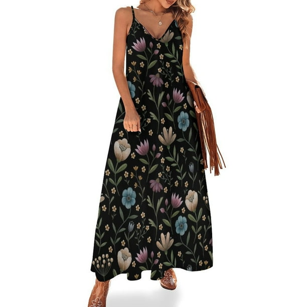 Vestido sin mangas de jardín secreto Vestidos de mujer Vestidos de manga larga Vestidos de noche Vestidos de mujer Estilo coreano