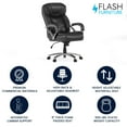 thumbnail image 3 of Flash Furniture Hercules Series Big & Tall Ergonomic LeatherSoft Office Chair, Black, 3 of 18
