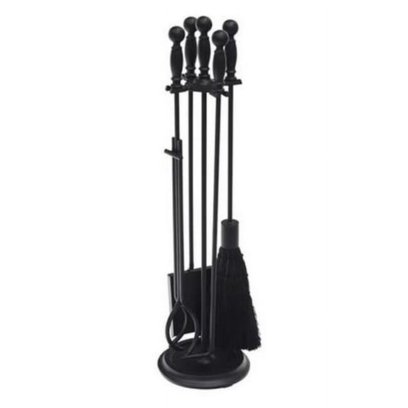 Achla Designs Minuteman International Chelmsford Fireplace Set of 4 Tools, 30.25 Inch Tall, Black