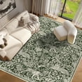 thumbnail image 2 of Garvee 10x13 Modern Abstract Print Rugs, Washable Living Room Rug Non Slip Non-Shedding Forest Tiger Floor Rugs Carpet, Soft Stain Resistant Indoor Rug for Dining Room Bedroom, Green, 2 of 9
