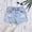 7o Light Blue, variant on Jorts Baggy 3 Button Girls Cuffed Jean Shorts Elastic High Waist Trendy Fashion Denim Casual Summer Pull On Clothes Jorts