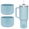 GoXteam 2 Pack Silicone Boot, Compatible with Stanley Tumbler 40oz & IceFlow Flip 30 20 oz, Accessories for Simple Modern Tumbler Water Bottles Protector Bottom Sleeve Cover Bumpe, Blue
