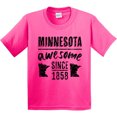thumbnail image 3 of Inktastic Minnesota Awesome Since 1858 Youth T-Shirt, 3 of 5