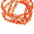 thumbnail image 2 of U8MO 100 pcs Orange Crackle Cracked Round Glass Crystal Charm Beads 8mm Craft DIY, 2 of 5