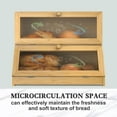 thumbnail image 3 of Bread Box for Kitchen Countertop: 2-Tier Bamboo Large Bread Storage Container,Wood Color, 3 of 12