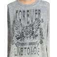 thumbnail image 3 of Self Esteem Juniors Mineral Wash Graphic Sweatshirt, 3 of 5