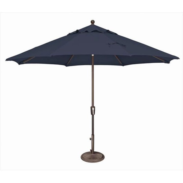 SimplyShade Parasol de Marché Inclinable à Bouton-Poussoir Octogonal 11 Pieds Catalina Marine