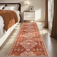 thumbnail image 2 of Garvee Runner Rugs 2'x6' Washable Rug Indoor Bedroom Runners Bohemian Farmhouse Runner Rugs for Kitchen Hallway, Brick Red, 2 of 7