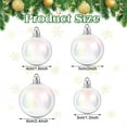 thumbnail image 3 of NOGIS Iridescent Baubles Christmas Clear Baubles 3/4/5/6cm Shatterproof Iridescent Ornaments Balls 16PCS Plastic Shiny Hanging White Christmas Balls for Holiday Party Tree Decorations, 3 of 7