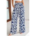 thumbnail image 2 of PRETTYGARDEN Womens Pants Elastic Waist Floral Lightweight Pants for Women Casual Wide Leg Pants Woman, 2 of 7