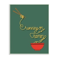 Stupell Industries Running On Ramen Phrase Noodles Chopsticks Bowl, 13 x 19, Designed by Make Much Studios