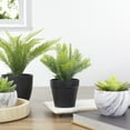 thumbnail image 2 of Northlight Artificial Chinese Yew Plant in Black Pot - 7.5", 2 of 5