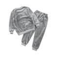 thumbnail image 7 of Fldy Toddler Boys Girls Warm Outfit Casual Sleepwear Long Sleeve Nightwear Loungewear 2 Piece Pajama Gray Dinosaur 80/S/6, 7 of 7