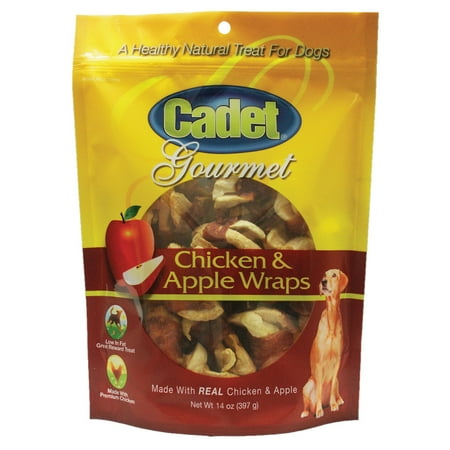 Apple Brie Chicken - Cadet Premium Gourmet Chicken with Apple Wraps Treats 14 ounces