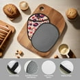 thumbnail image 4 of Pofeuu rock Skull record heart Print Silicone Pot Mat Mitten With Hanging Loop Heat Resistant Oven Mitts Non-Slip Bbq Baking Smoking Potholders, 4 of 7