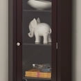 thumbnail image 3 of Kings Brand Furniture Corner Curio Storage Cabinet with Glass Door, Cherry, 3 of 6