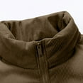 thumbnail image 4 of Tanhomme Mens Sherpa-Lined Hoodie Men's Casual Leather Motorcycle Jacket With A Removable Hood Men Long Solid Color Cotton Jacket Down Standing Zipper Pocket Jacket, 4 of 7