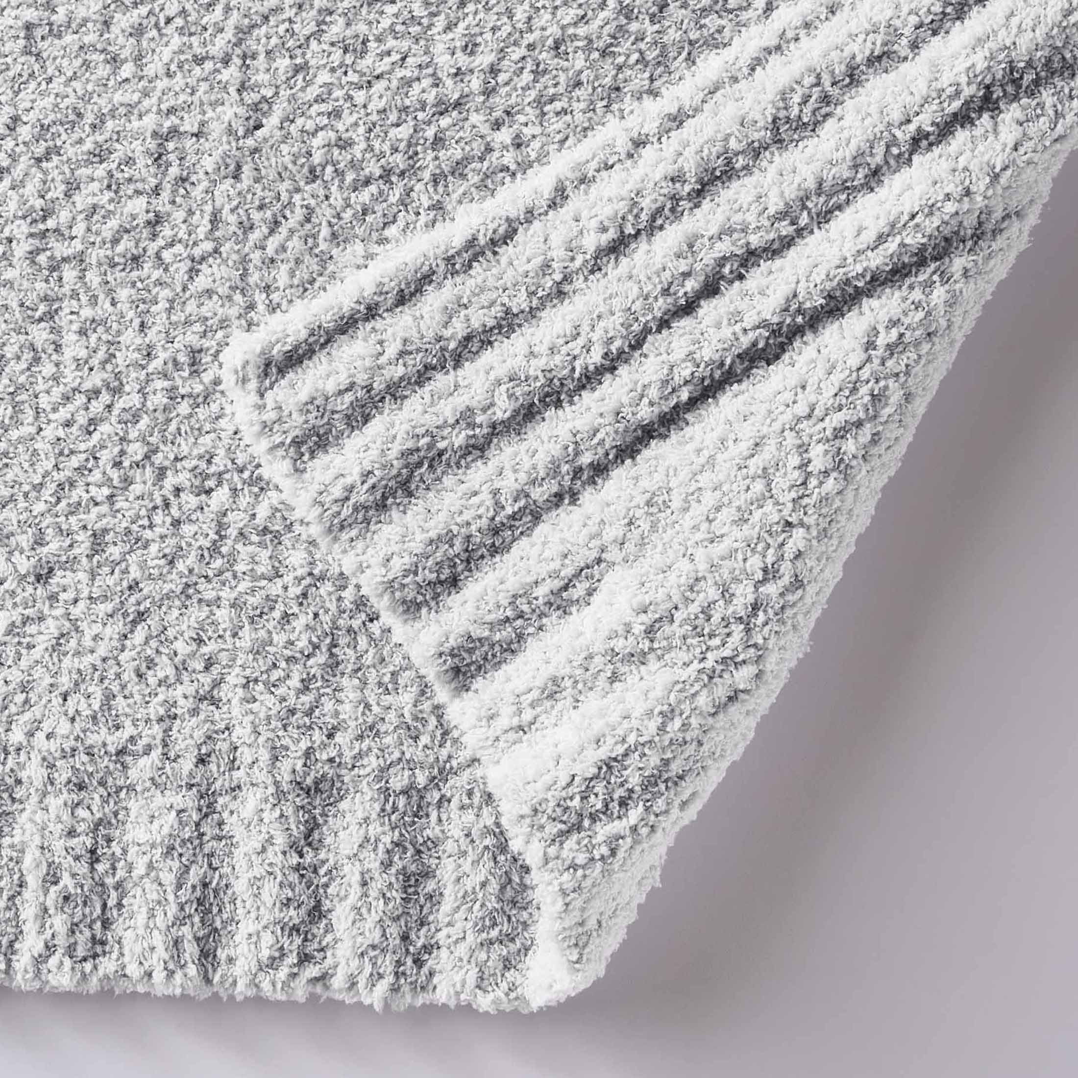 (2 pack) Better Homes & Gardens Cozy Knit Blanket, Light Grey, King