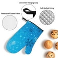 thumbnail image 3 of Naloa Winter With Snowflakes Oven Mitts and Pot Holders 4 pcs Set, Cooking Baking Grilling Kitchen Oven Glove for Cooking, 3 of 6