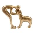 thumbnail image 3 of Figura de humano y perro, estatua de hombre y perro, adorno coleccionable de colección de recuerdos para Oro, 3 of 9
