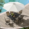thumbnail image 4 of Nuu Garden 7-Piece Outdoor Patio Dining Sets, Black and Brown, 4 of 9