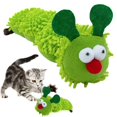 thumbnail image 2 of XIANXIAN Catnip Toys for Cat - Caterpillar Prickly Plants Catmint Interactive Kitten Toy for Indoor Cats, Cute Soft Green Pet Supplies for Kitty Lover Gifts, Kitten Teething Chew Presents Set, 2 of 6