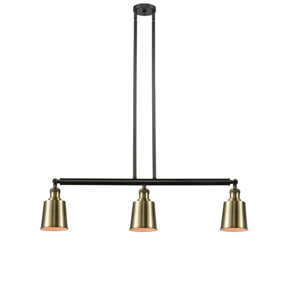 Innovations Lighting 213 Addison Addison 3 Light 38" Wide Linear Chandelier - Black