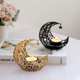 thumbnail image 1 of Homeer Candle Holder Candle Stand Tea Light Stand Candlestick Holder Hollow-out Design Heat Resistant High Stability Reusable Modern Crescent Moon Shaped, 1 of 7