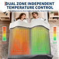 thumbnail image 5 of GARVEE Heated Electric Blanket King,Dual Control 100“x90" Soft Waffle Weave Fast Heating Blankets,10 Heating Levels&1-12 Hours Auto Off,,Grey, 5 of 8