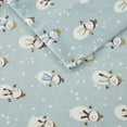 thumbnail image 2 of Comfort Classics Cozy Cotton Flannel 3 Piece Blue Snowmen Sheet Set, Twin-XL, 2 of 9