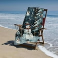 thumbnail image 4 of PHYHOO  Beach Towels Winter Christmas Snowman Microfiber Beach Towels for Travel Microfiber Absorbent Quick Dry Winter Holiday Thin Sand Free Towels Adult for Bathroom Swim 30x60in, 4 of 8