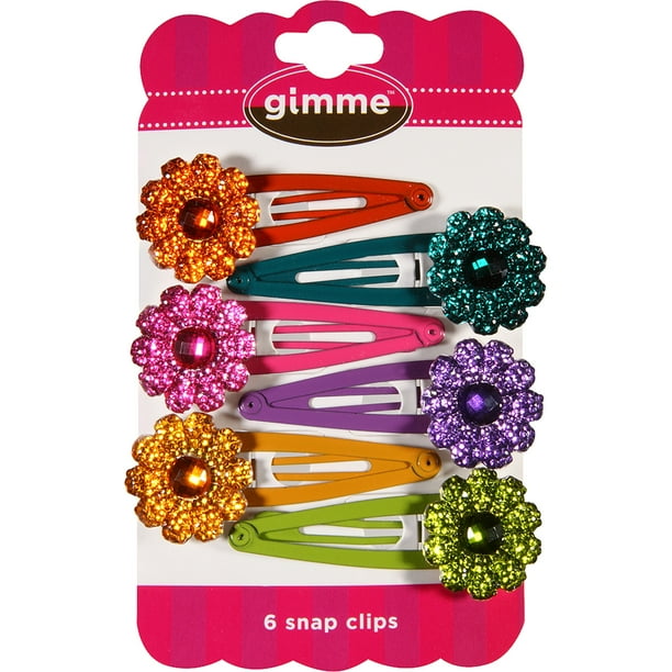 Gimme M Poofs Embellished Snap Hair Clips, 6 count Gimme M Poofs Embellished Snap Hair Clips, 6 count