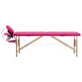 thumbnail image 3 of vidaXL Massage Table Foldable Massage Bed Salon Therapy Table 2 Zones Wood, 3 of 9