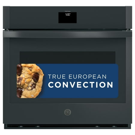 GE - 30" Built-In Single Electric Convection Wall Oven - Black
