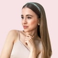 thumbnail image 3 of Lilli Skinny Ruched Satin Headband - Hazel, 3 of 9