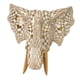 thumbnail image 4 of Decoración de cabeza de elefante, artesanía de resina, obra de arte, decoración del hogar, decoración de pared de cabeza de elefante Oro blanco, 4 of 8