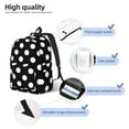 thumbnail image 3 of Defioc Black and White Polka Dot for Canvas Backpack,Travel Rucksack Unisex Knapsack Laptop Backpack for Work & College -Small, 3 of 7