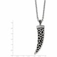 thumbnail image 3 of Stainless Steel 28In Polished Enamel With Black Glass & Crystal Horn Necklace Made In China -Jewelry By Sweet Pea, 3 of 7